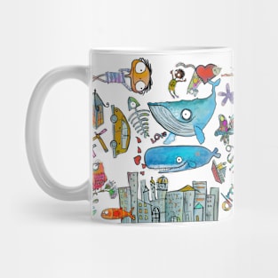 Crayon collage Art Mug